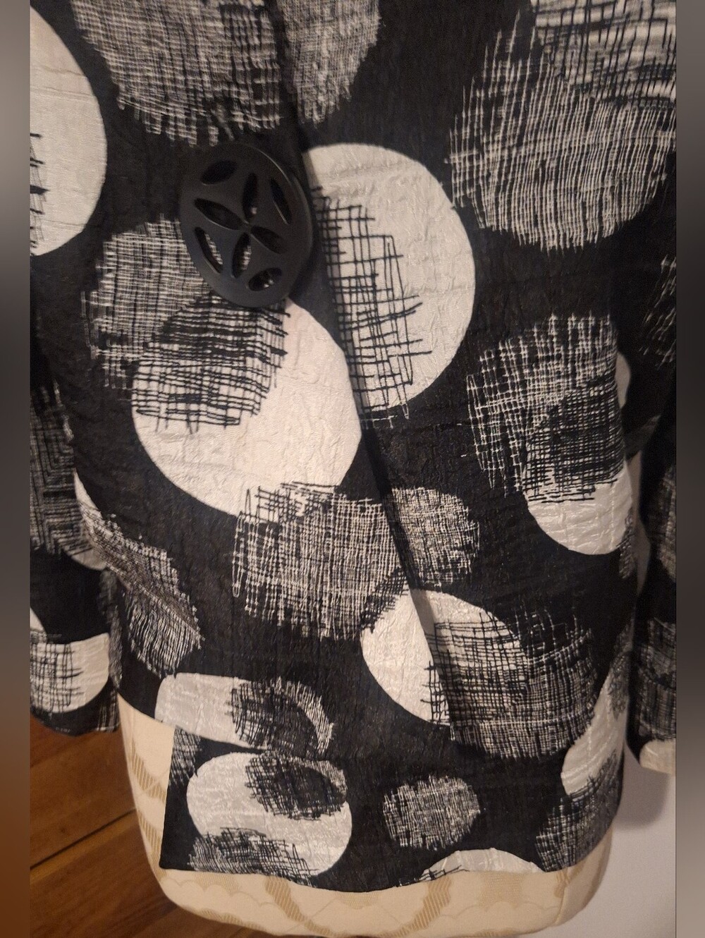 Joseph Ribkoff Asymmetrical Abstract Pattern Jacket - Picture 14 of 15
